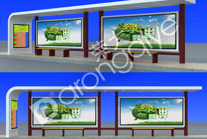 公交候車(chē)亭效果圖